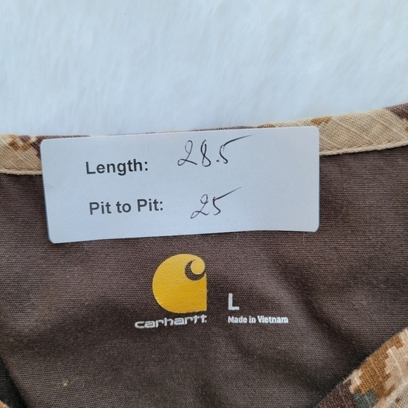 CARHARTT Mens Print Ripstop Utility Top - DIGI CAMO KHAKI - Picture 10 of 10